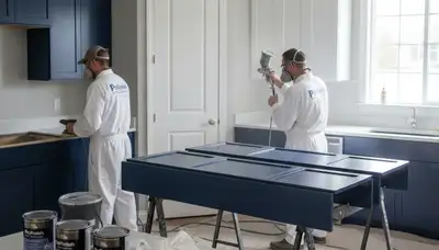 Professional cabinet painting in Bradenton, FL kitchen with durable coastal finish