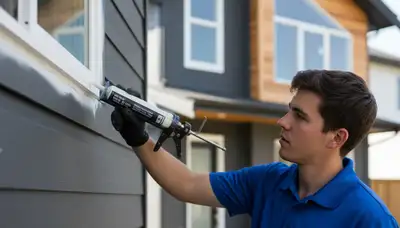 Professional caulking and sealing on Bradenton FL home exterior for lasting weather protection