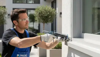 Professional caulking and sealing on Bradenton FL home exterior for weatherproof protection