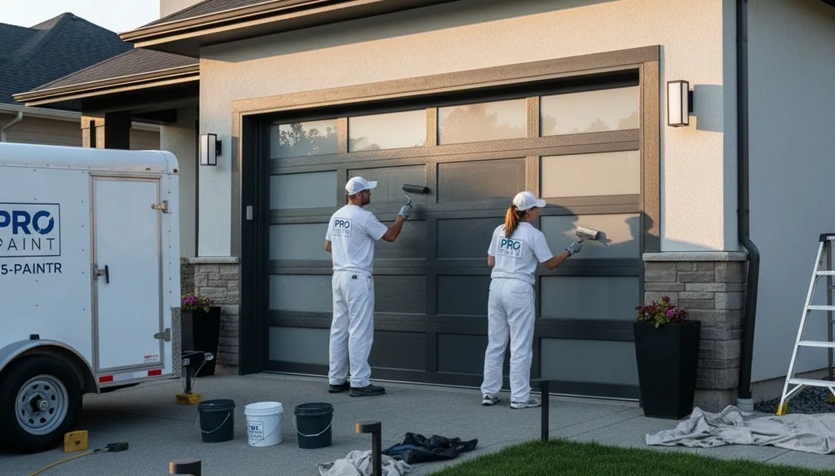 Professional garage door painting in Bradenton FL with durable coastal finish for lasting curb appeal