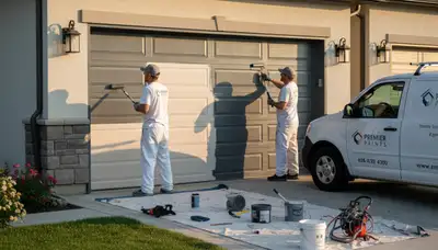 Professional garage door painting in Bradenton FL enhancing curb appeal with durable coastal finish
