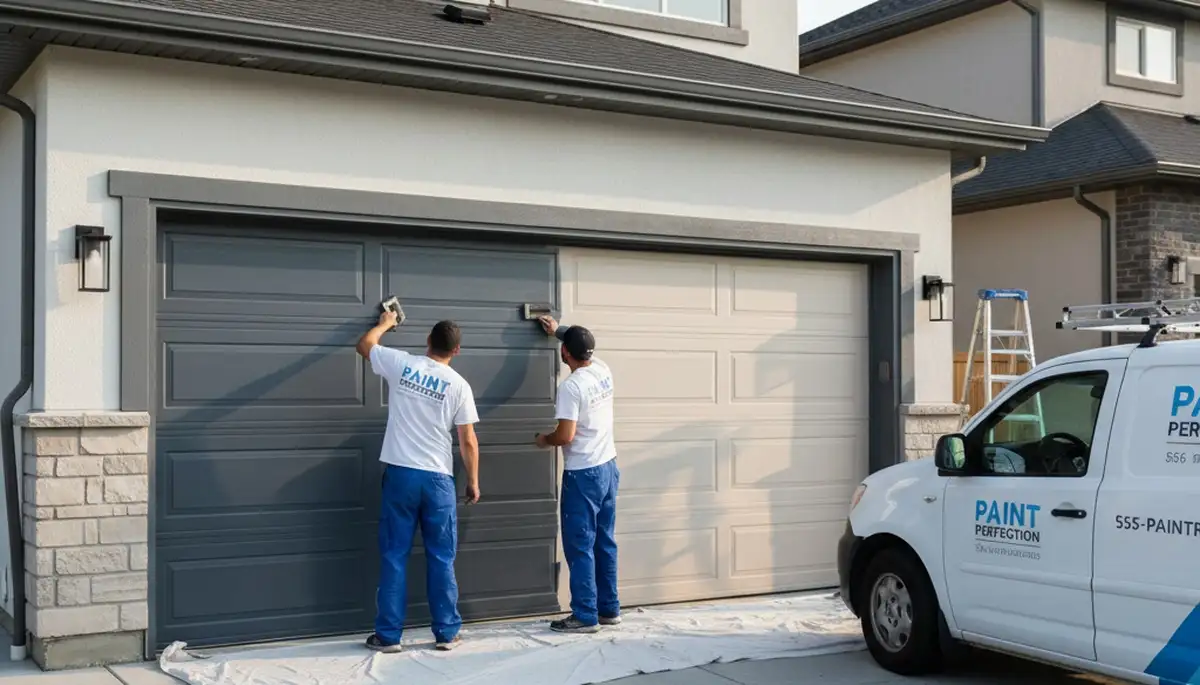 Professional garage door painting in Bradenton FL for enhanced curb appeal and durable coastal finish