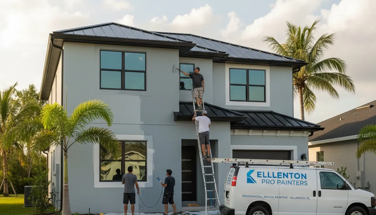 Professional house painting service on residential home exterior in Bradenton, FL