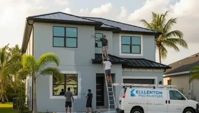 Professional house painting service on residential home exterior in Bradenton, FL