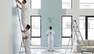 Professional interior house painting in Bradenton FL showing expert wall color application