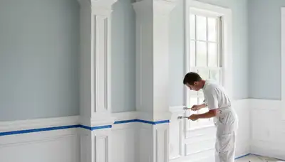 Professional interior trim painting with crisp lines highlighting Bradenton, FL home details