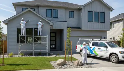 Professional siding painting on a coastal home in Bradenton, FL by expert house painters