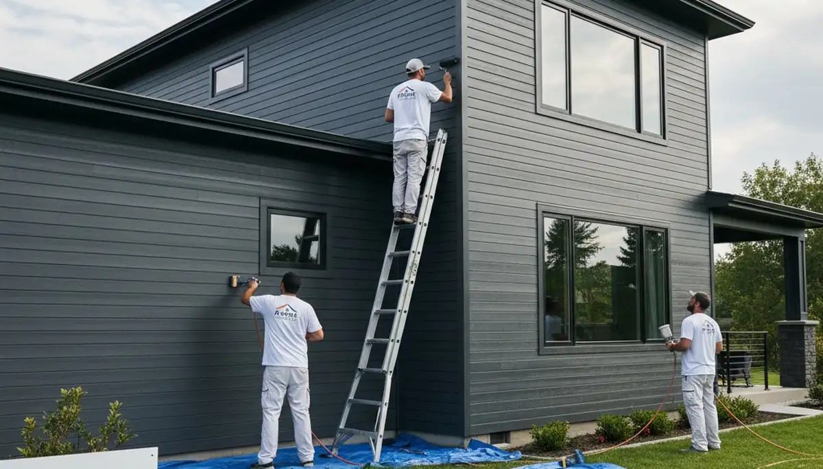 Professional siding painting on coastal home in Bradenton, FL by expert local house painters